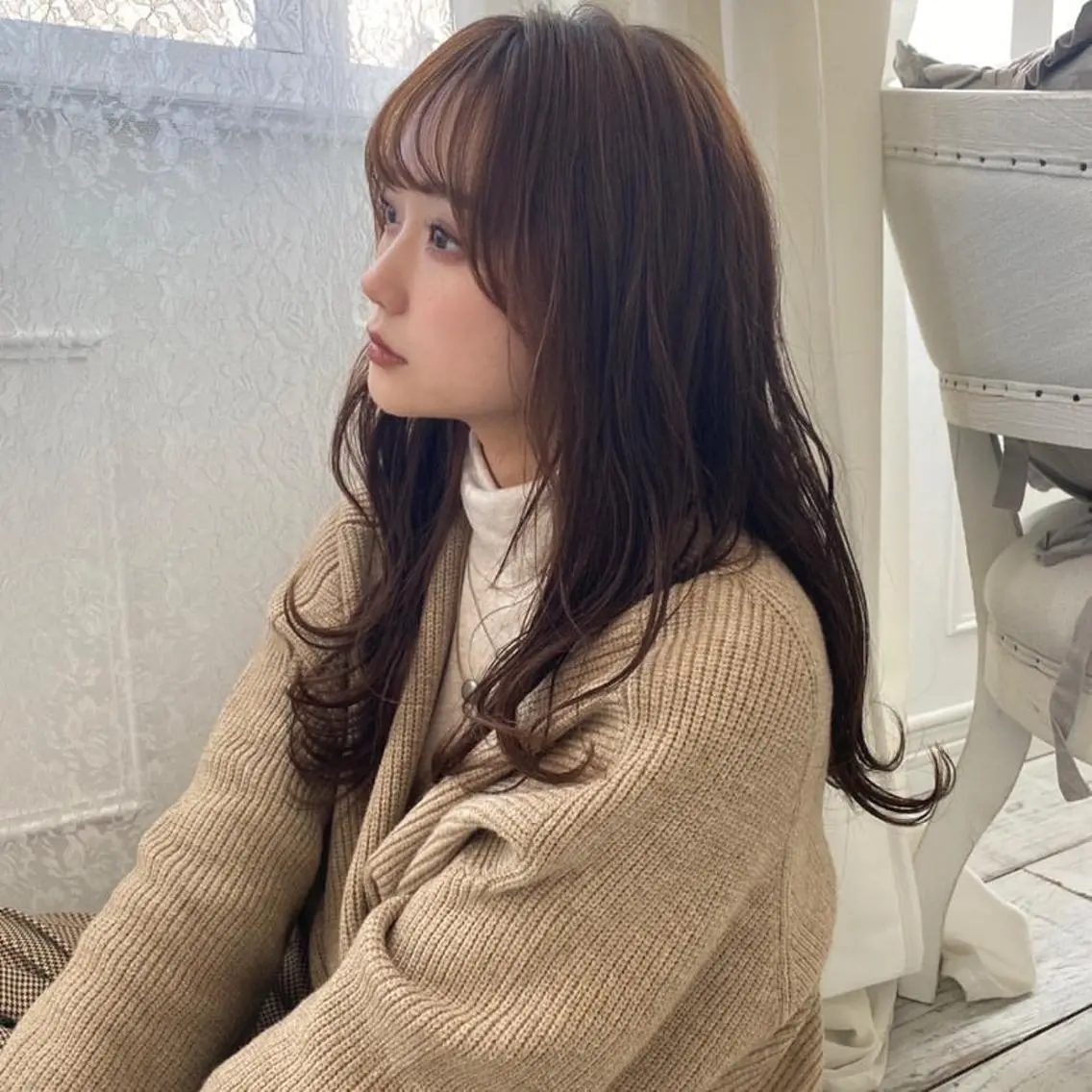 【❤️手触り抜群❤️】　カット＋ケアカラー＋Aujua3Stepトリートメントの写真