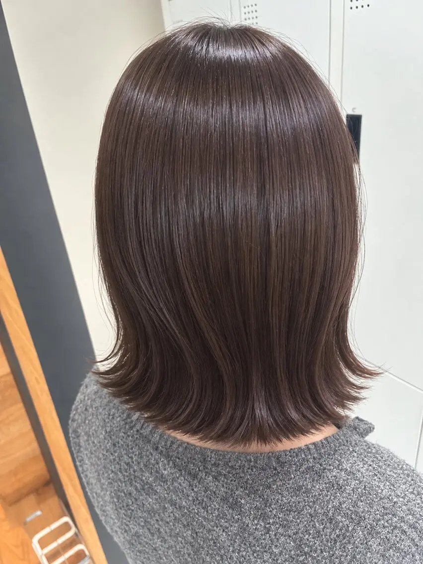 ショート カラー 透明感カラー 髪質改善 トリートメント ヘアカラー トリートメント newi ＋uta＊ りさのヘアスタイル