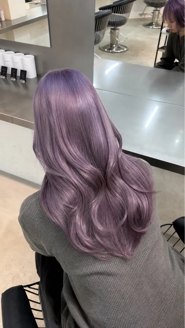 ロング カラー ヘアカラー ブリーチ・ダブルカラ ー🪐✩serenaのヘアスタイル