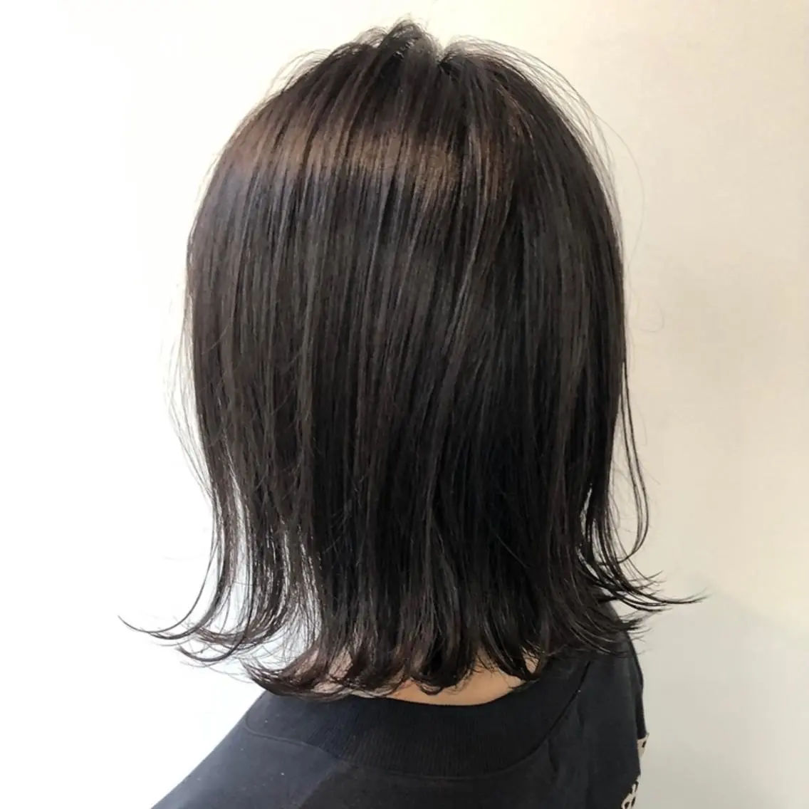 ミディアム カラー 黒髪 カット トリートメント 似合わせレイヤー カット/KANNAのヘアスタイル