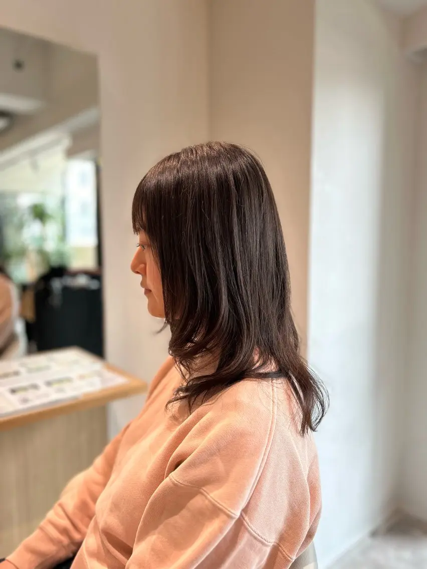 ミディアム soy kufu 川勝のヘアスタイル
