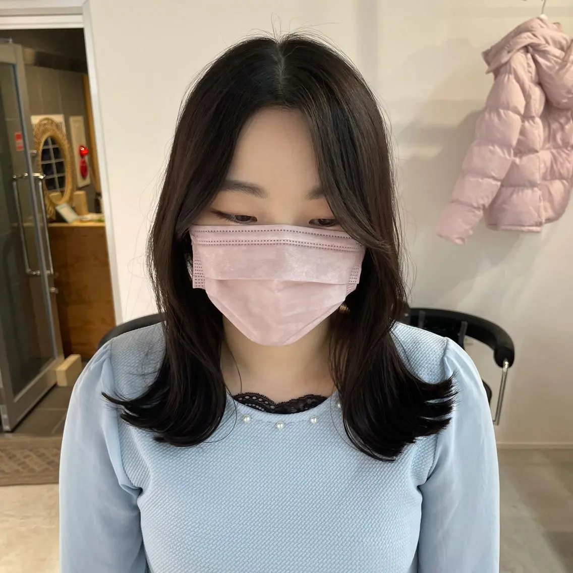 セミロング 韓国風ヘア レイヤーカット fit/ madokaのヘアスタイル