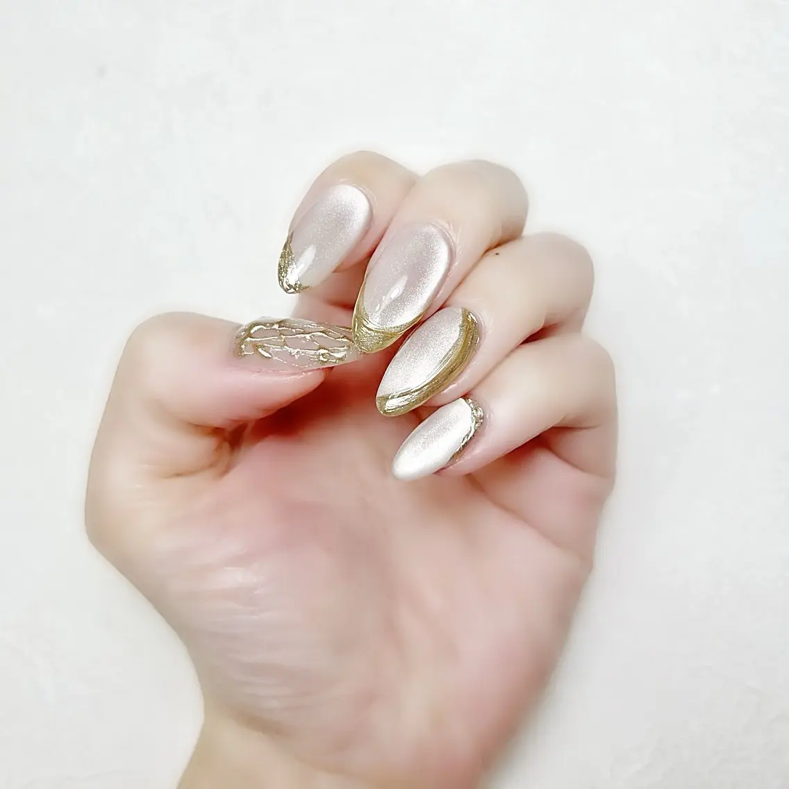 ネイル マグネットネイル ミラーネイル オフィスネイル ワンカラーネイル シンプルネイル rouse nail RISATOのネイルデザイン