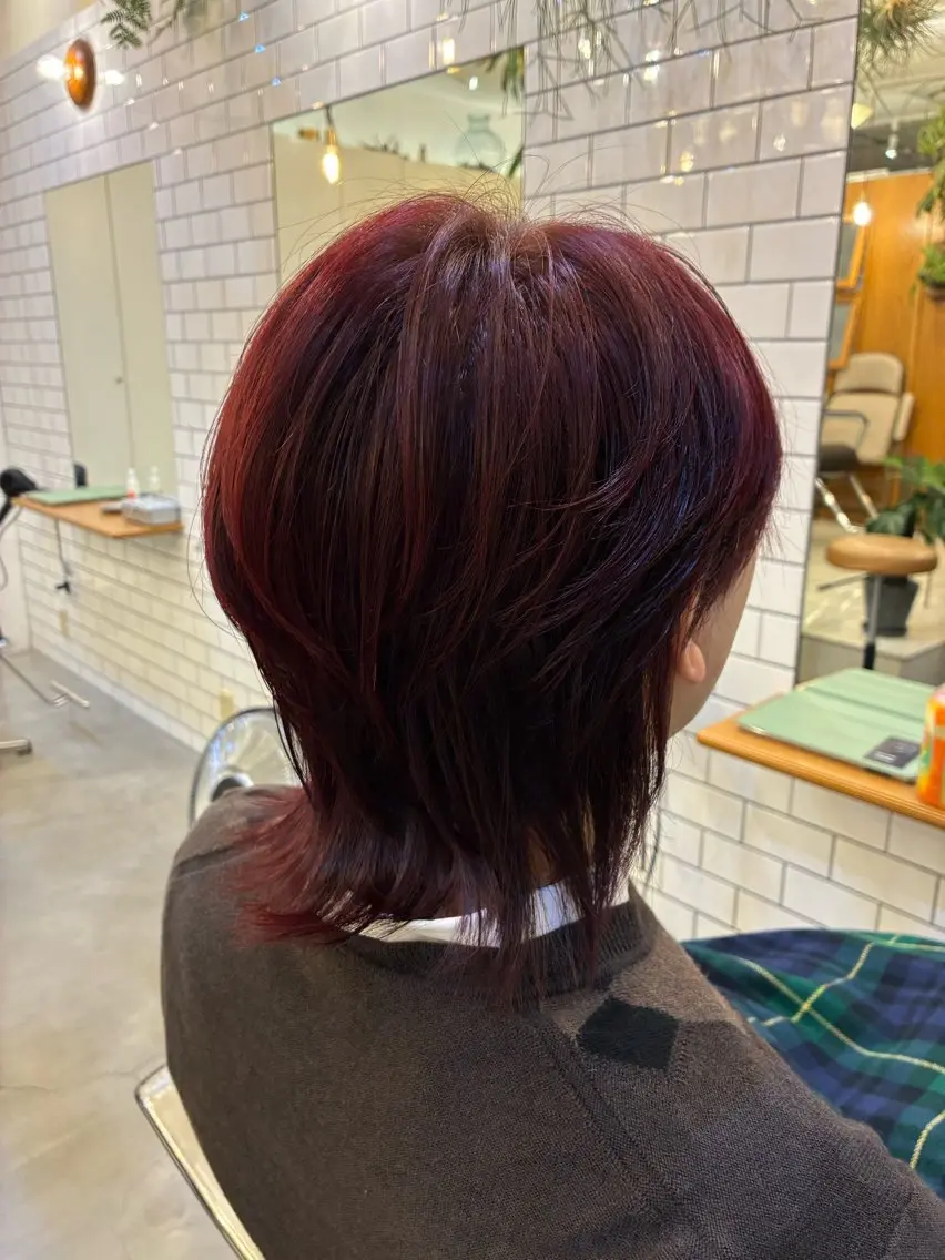 メンズ カット 💐赤系カラー/ レイヤーりゅーき💐のヘアスタイル