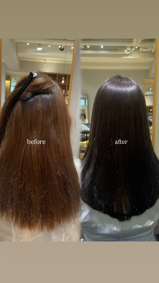 ロング パーマ ヘアカラー 縮毛矯正 トリートメント レイヤー/縮毛矯正 🪄chihiroのヘアスタイル