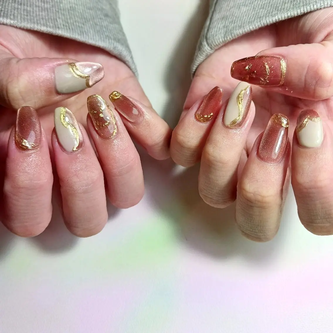 ネイル ジェルネイル ハロウィン マグネットネイル 持ち込み ショートネイル ハンドネイル owlnail /持込みデザイン専門のネイルデザイン