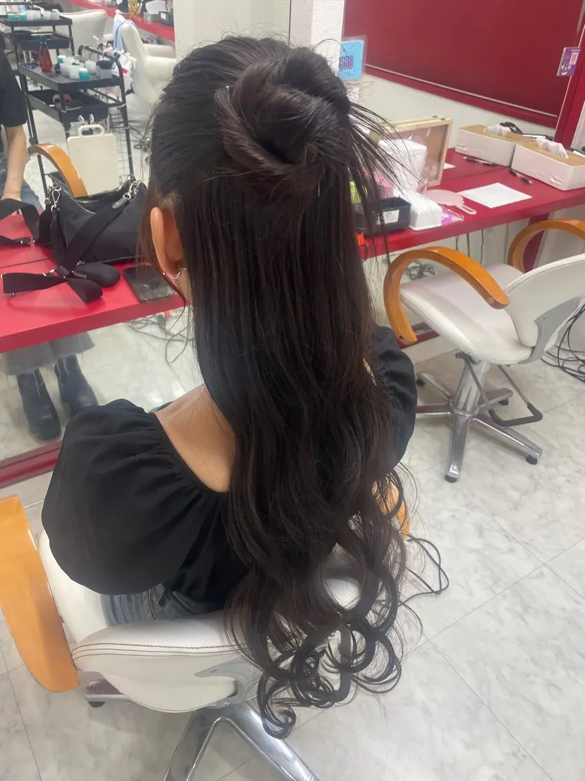 ロング ヘアアレンジ 韓国風ヘア ♥StudioS2 ななみ♥のヘアスタイル