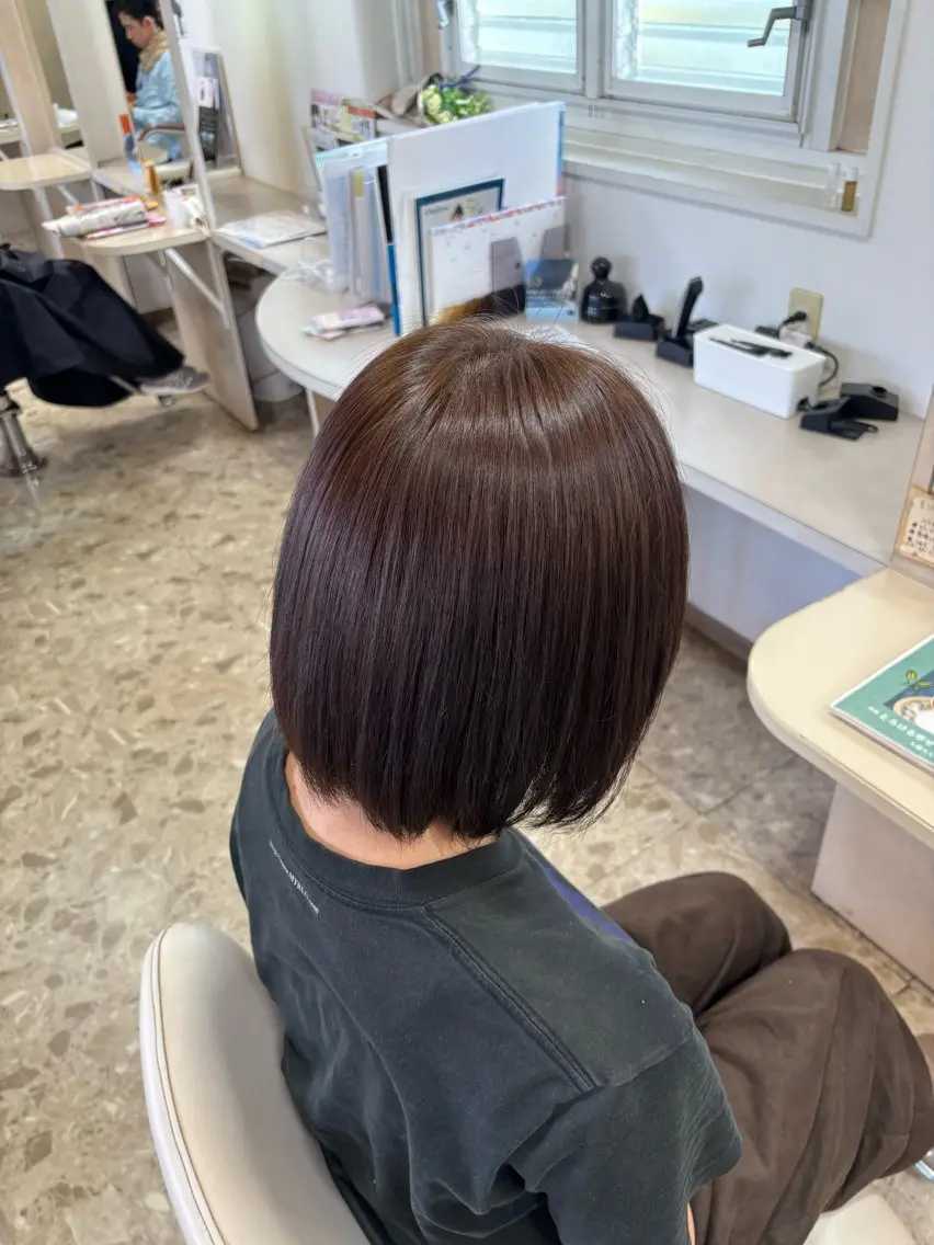 ミディアム カラー ブラウンカラー 山本 きらりのヘアスタイル