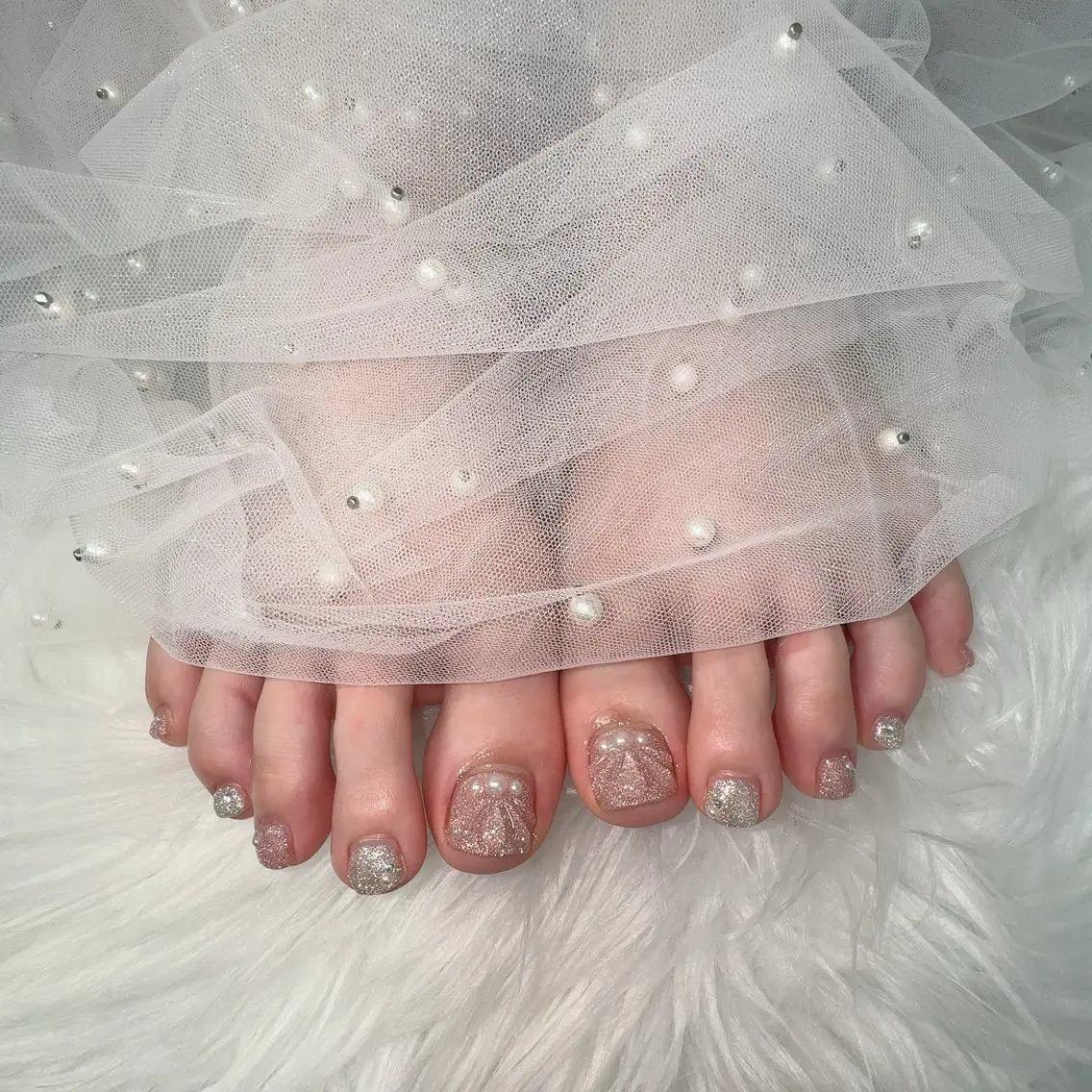 デザインフットネイル👣✨(オフなし)の写真