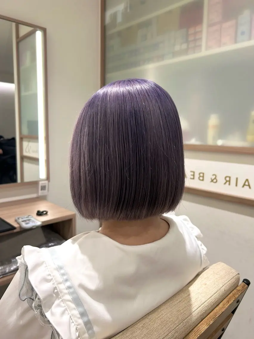 ミディアム カラー ヘアカラー トリートメント 🎀透明感カラー🎀 mikaのヘアスタイル