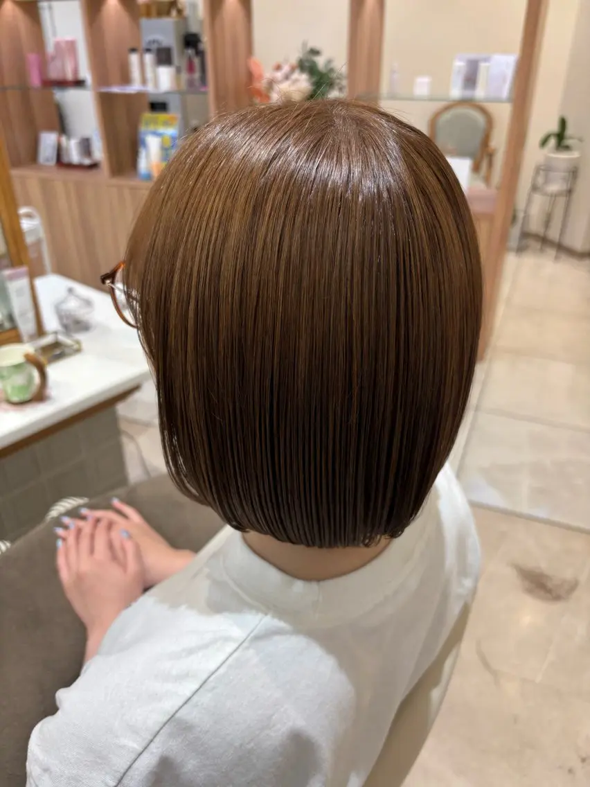 ショート カラー ボブ 暖色カラー/ブリーチ 櫻井　華のヘアスタイル