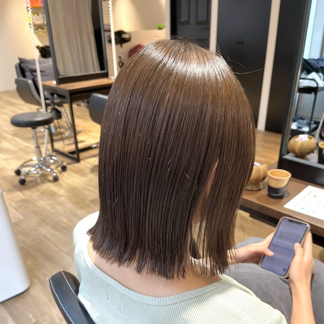 ミディアム カラー ✨艶髪✨ 奈須晴香のヘアスタイル