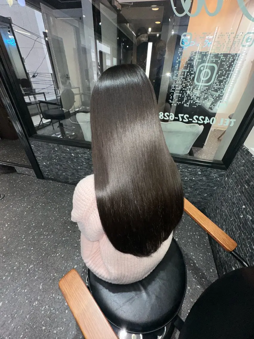 ロング パーマ カット 縮毛矯正 トリートメント 髪質改善⭐️縮毛矯正 中野⭐️Rinaのヘアスタイル