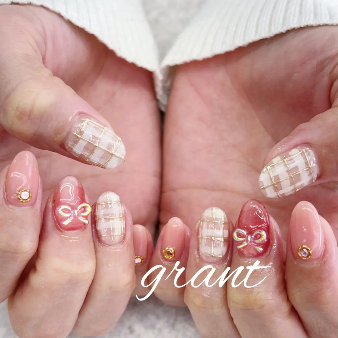 ネイル ガーリー ハンドネイル nailsalon grantのネイルデザイン