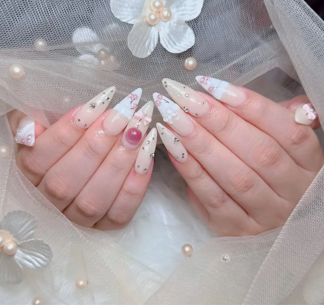 ネイル アートネイル 韓国ネイル 持ち込み ワンホンネイル ハンドネイル Lenie Nail Salonのネイルデザイン