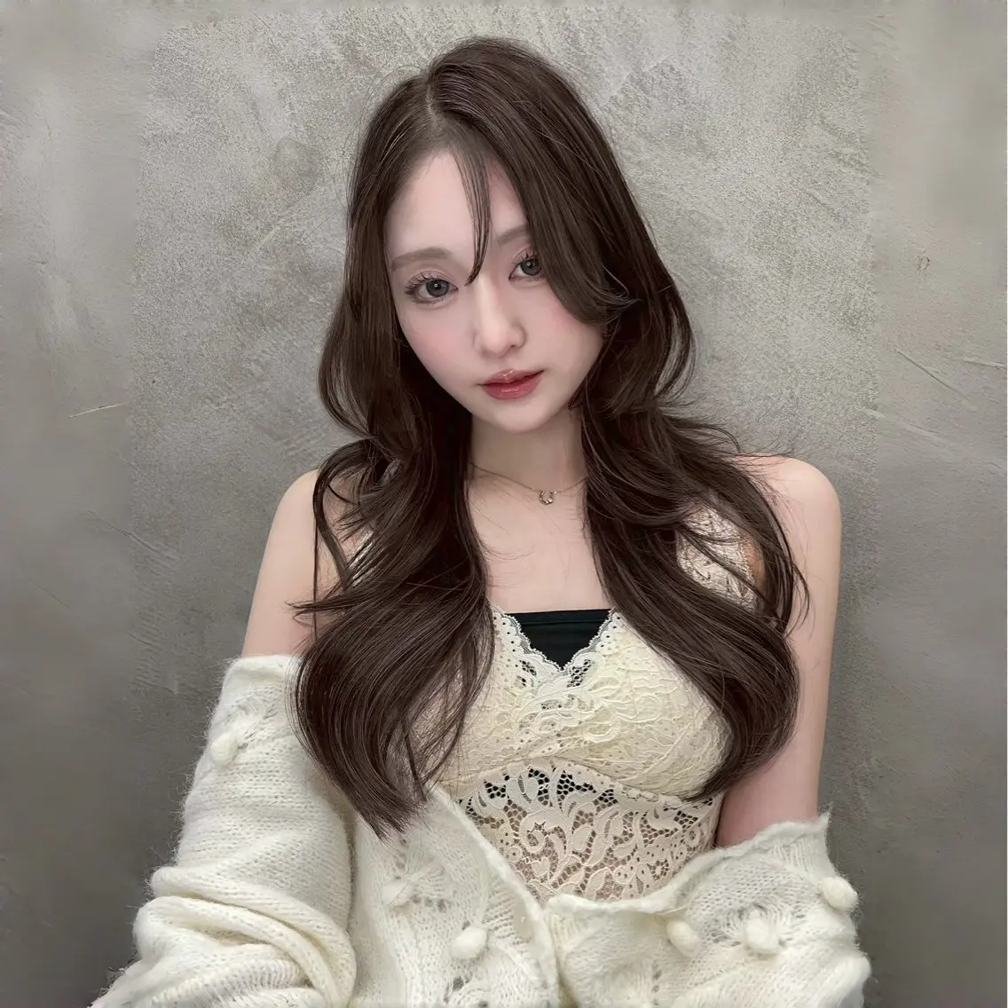 ロング エクステ カット ヘアカラー 大宮/韓国ヘア/ るき♥️*.+ﾟのヘアスタイル