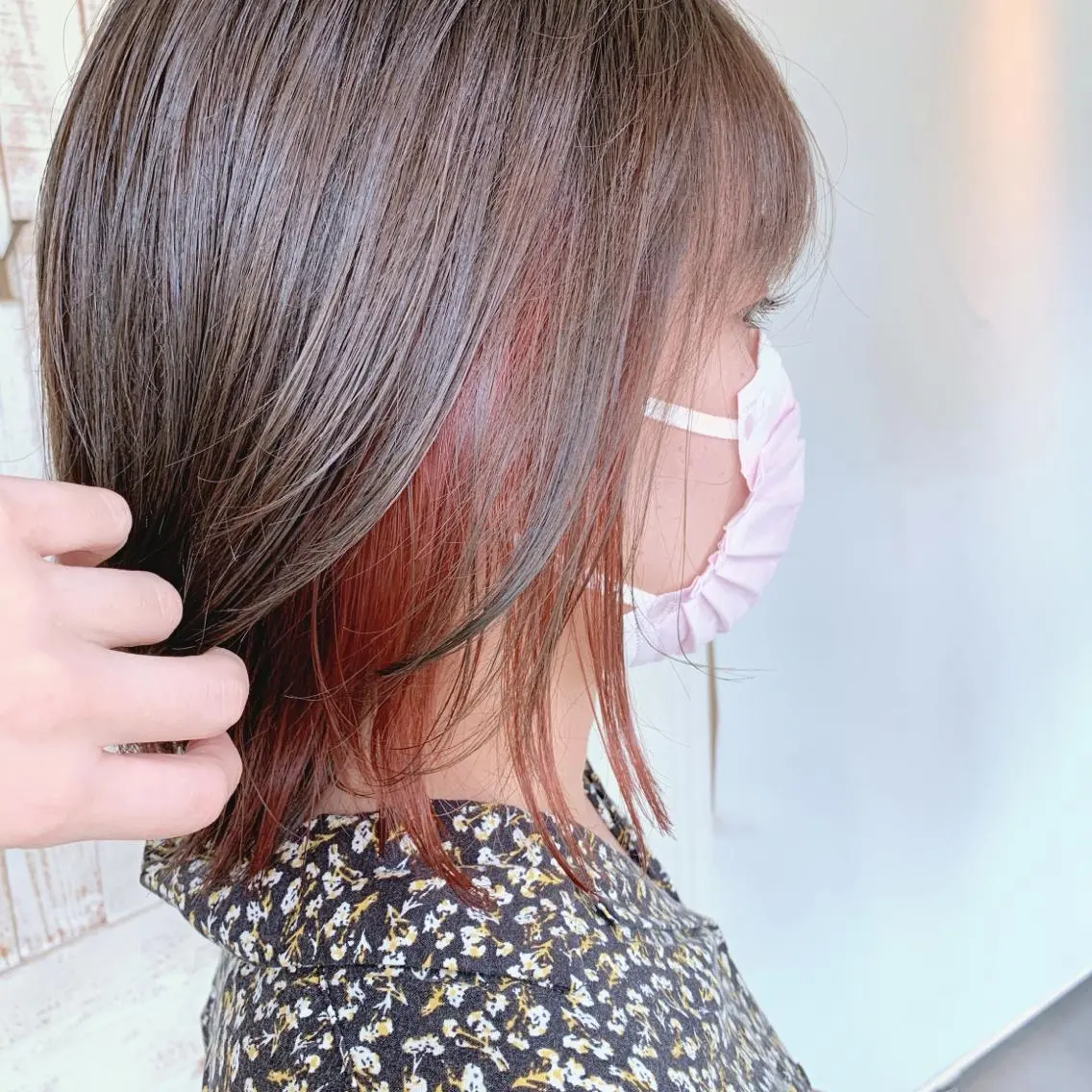 ショート カラー ヘアアレンジ ベージュカラー ブルーカラー インナーカラー ピンクカラー 似合わせhair🔸 アサダ タカコ🔸のヘアスタイル