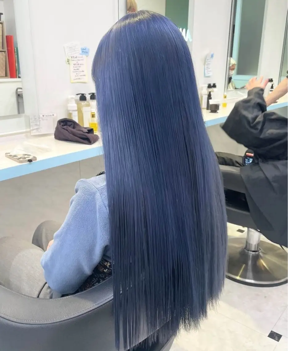 セミロング カラー ヘアアレンジ ヘアカラー トリートメント ヘアセット 🫧モテる💗ダメー ジレスハイトーン🫧のヘアスタイル