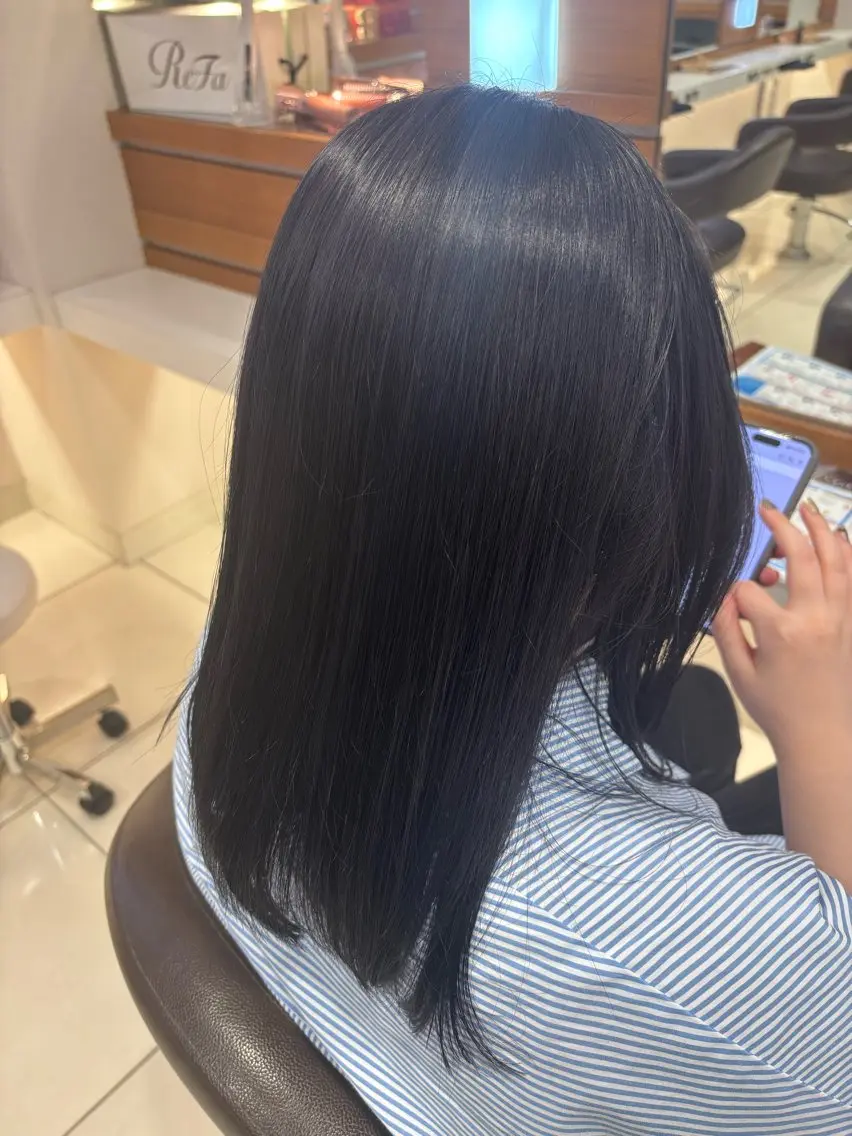 セミロング カラー パーマ 💎【ちゅるんカラ ー】あいみ💎のヘアスタイル
