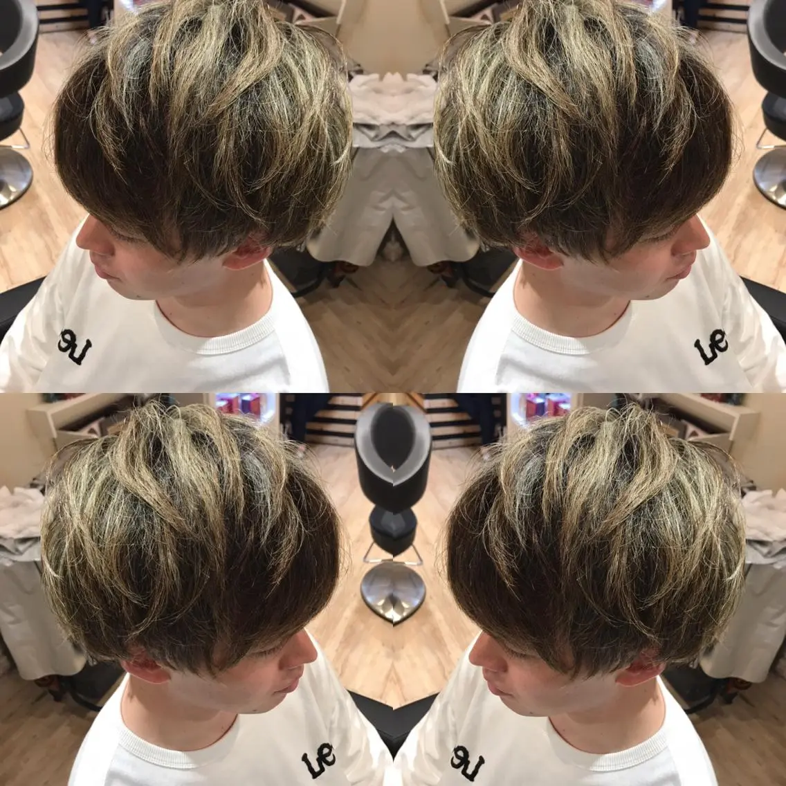 ショート カラー メンズ メンズハイライト ハイライトカラー ハイライト ヘアカラー 大久保 隆蔵のヘアスタイル