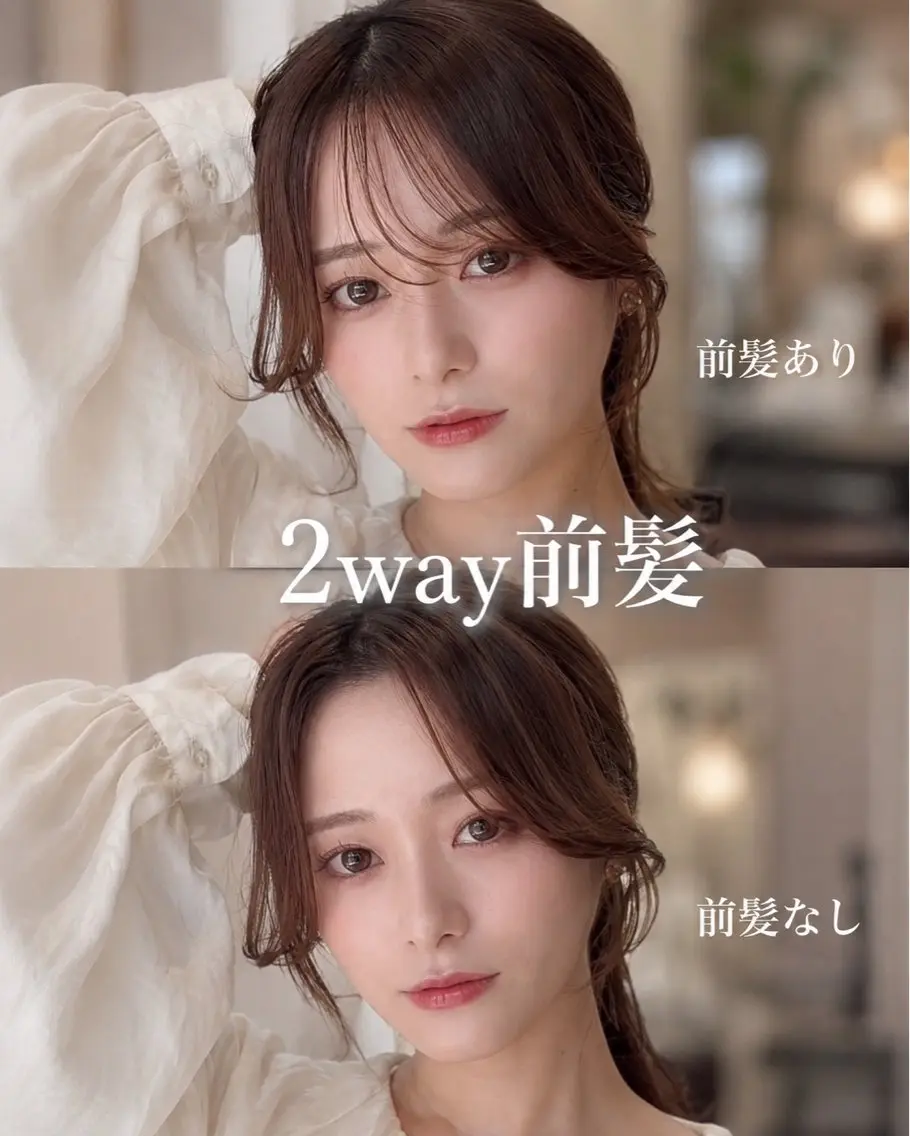 セミロング カラー ヘアアレンジ ハッシュカット 韓国風ヘア レイヤーカット シースルーバング 小顔カット カット ヘアカラー トリートメント 🌫️大人韓国ヘア 🌫️naoyaのヘアスタイル