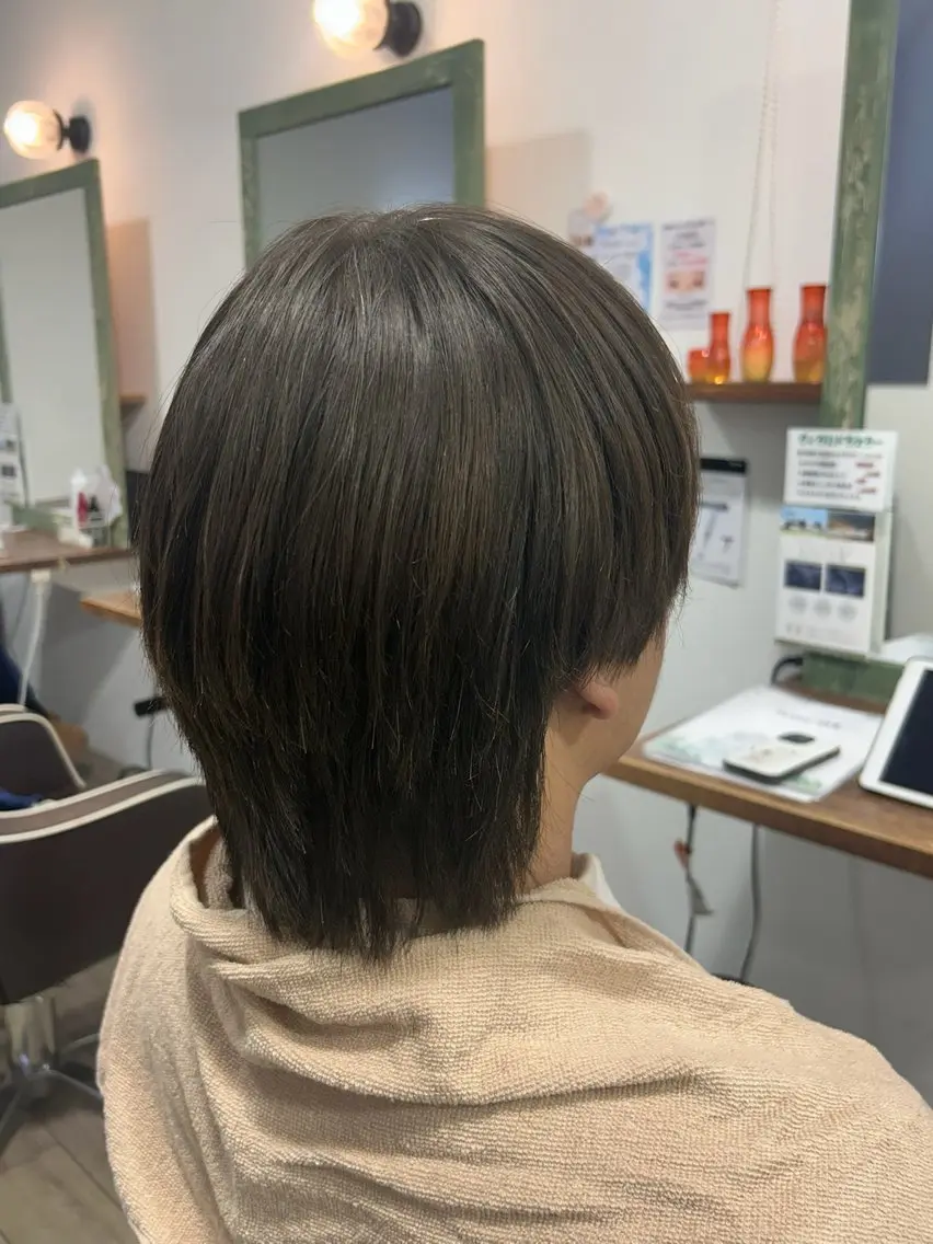 ショート 縮毛矯正 トリートメント モデル募集🌷/ 艶カラー/大谷李緒奈のヘアスタイル