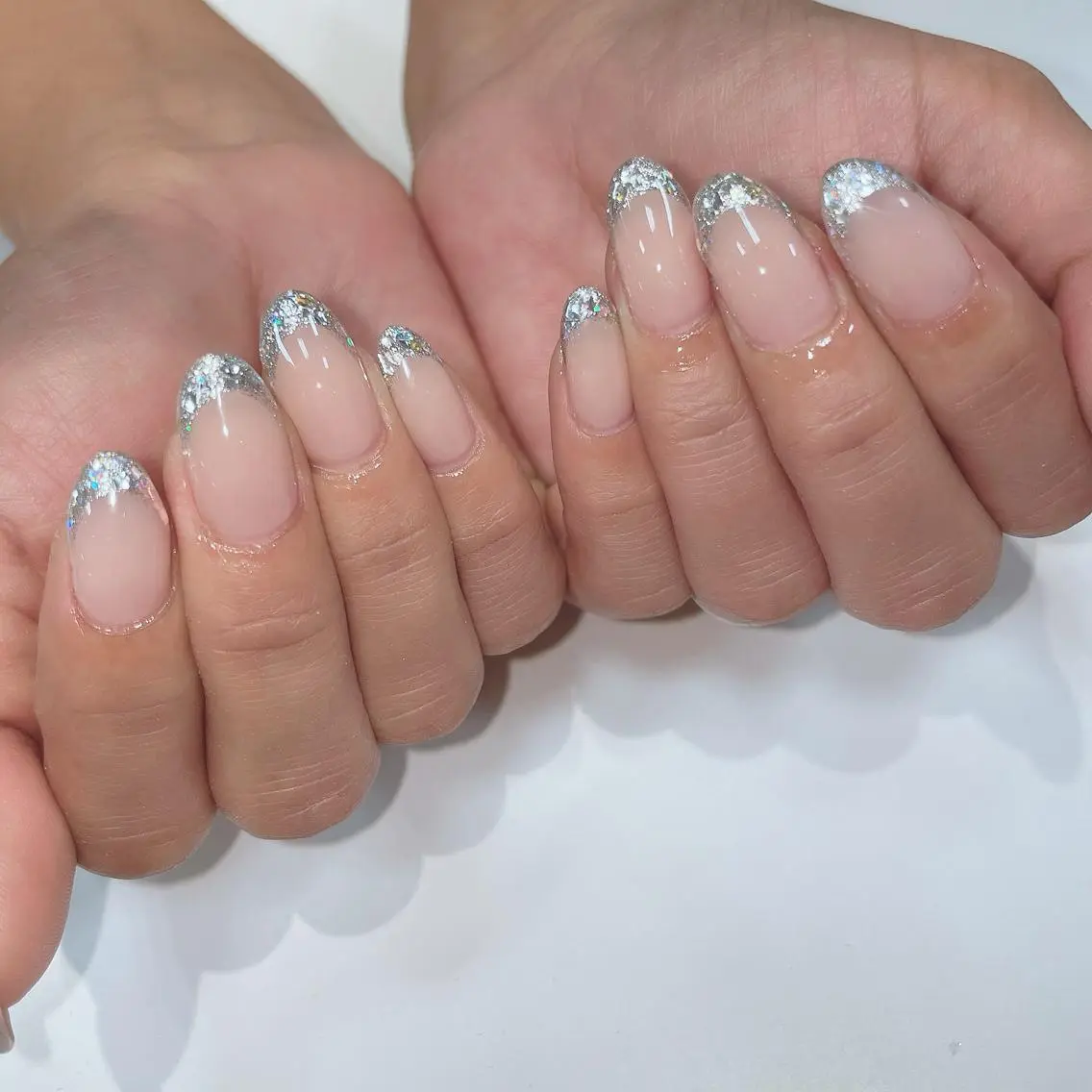 ネイル フレンチネイル ガラスフレンチ ハンドネイル Kayo 💅のネイルデザイン