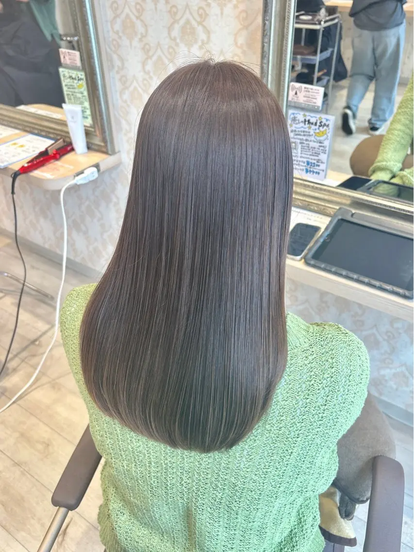 ロング カラー ヘアカラー トリートメント 韓国ヘア🧸髪質改善 🧸きくちみさきのヘアスタイル