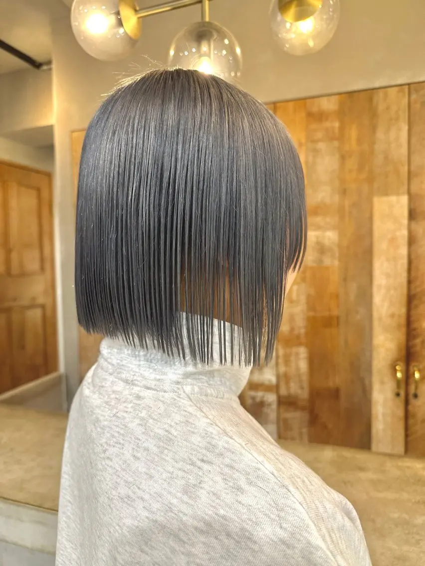 ショート カラー ブリーチ ブルーカラー 原宿パーソナルカラー 診断／KAE✨🧚のヘアスタイル