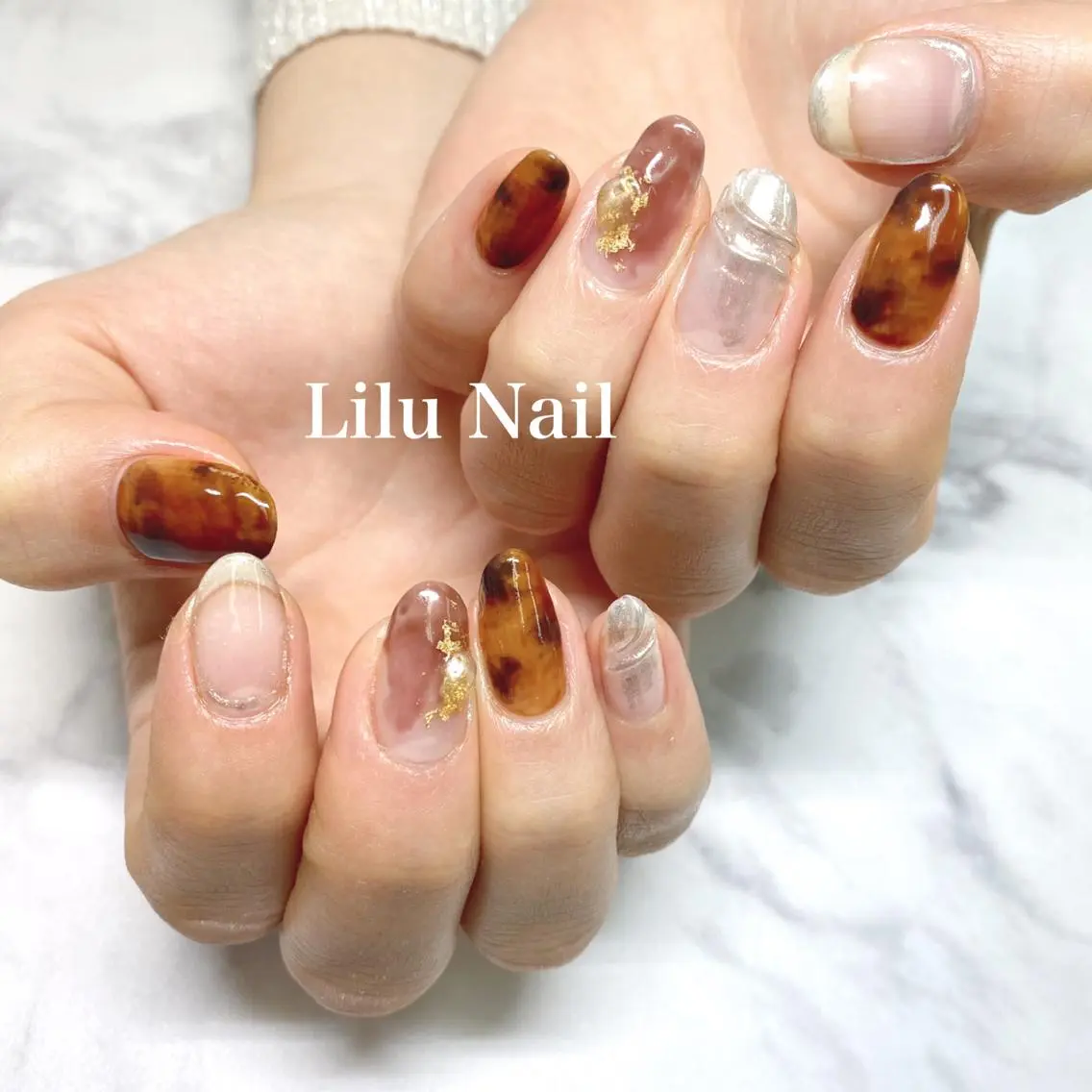 ネイル ニュアンスネイル モチの良さ◉ フィルインネイル♡のネイルデザイン