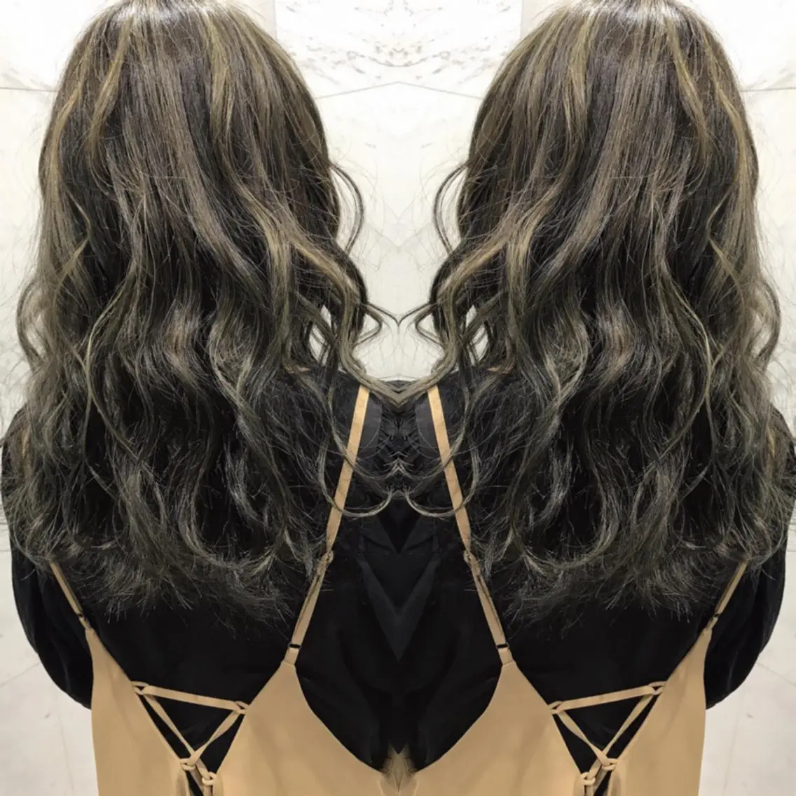 ロング カラー ヘアカラー 重政 和樹のヘアスタイル