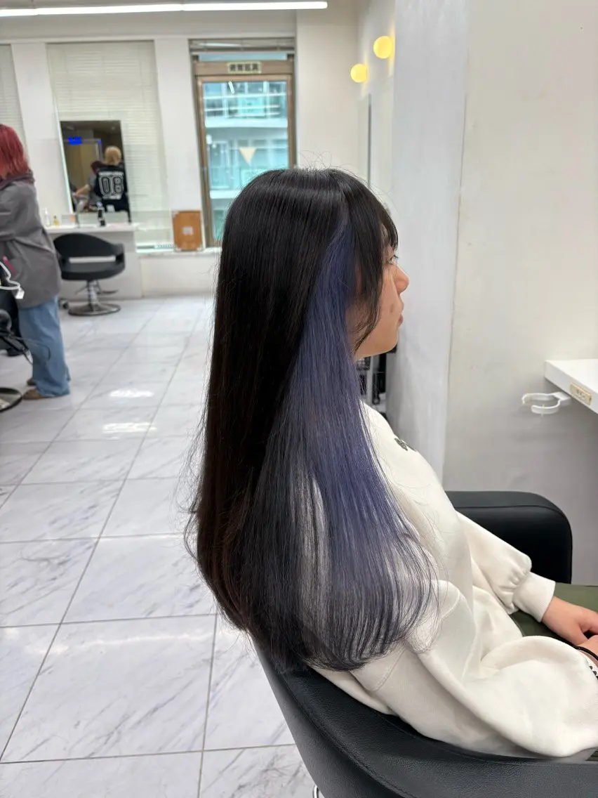 ロング ヘアカラー トリートメント ヘッドスパ ヘアセット 寒色/ベージュヘア ブリーチありMiOのヘアスタイル