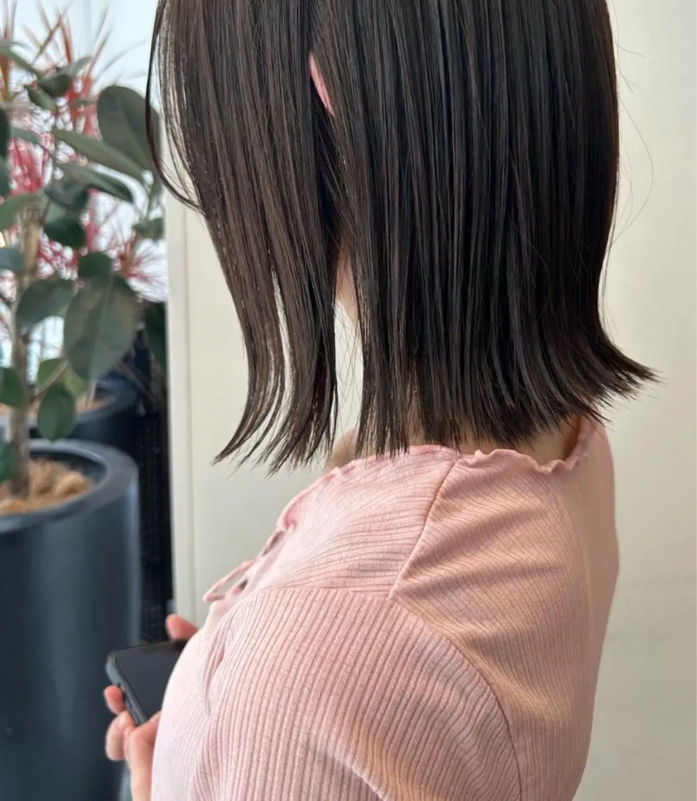 ミディアム カラー ブラウンカラー 透明感カラー オリーブブラウン K-two 立石涼恭のヘアスタイル