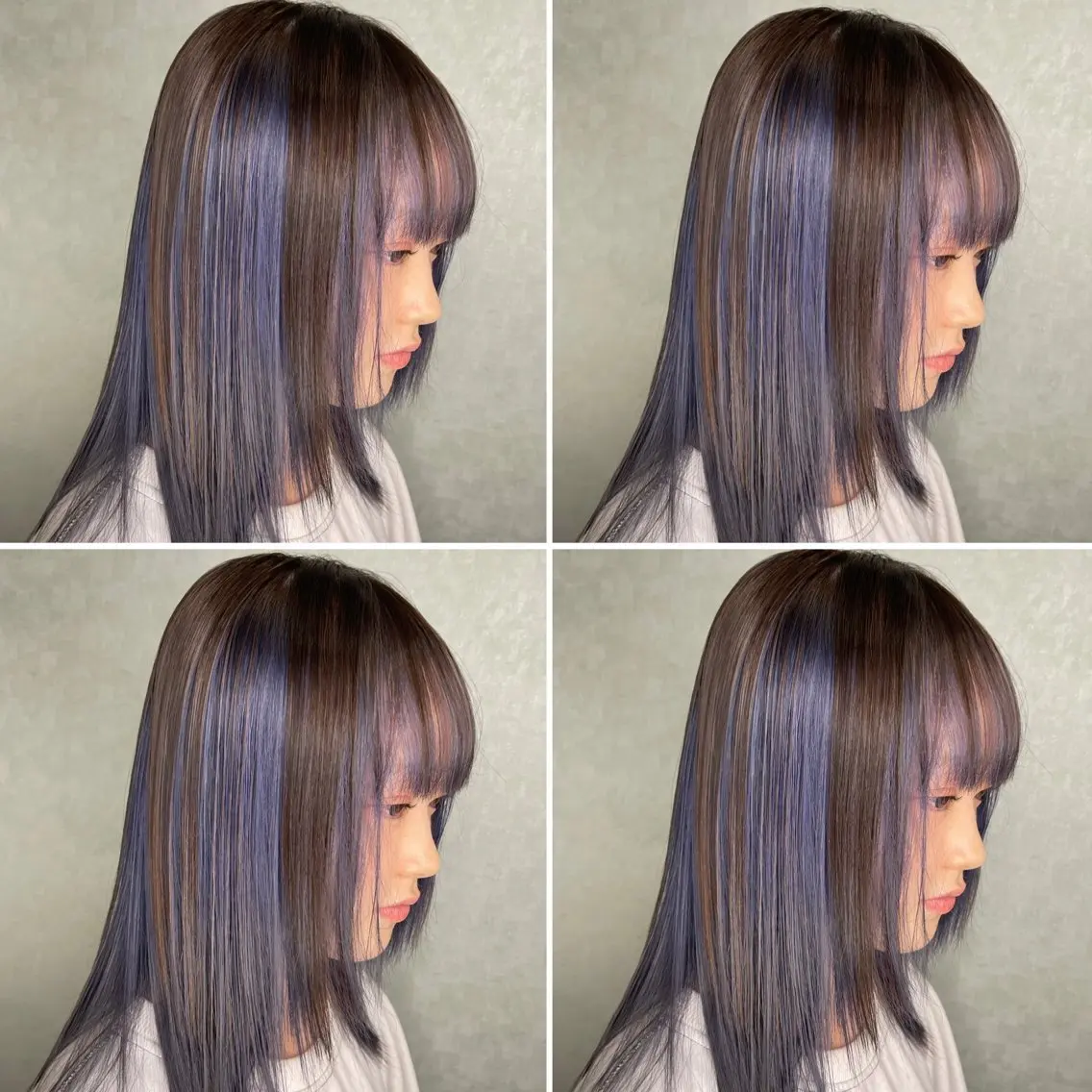 カラー インナーカラー 盛れる顔周り✨韓国式 レイヤーkanatoのヘアスタイル