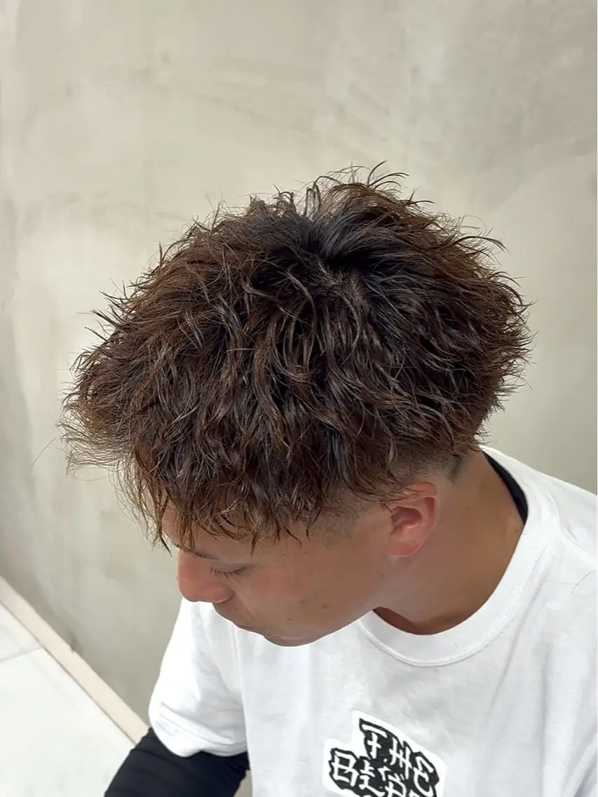 ショート パーマ メンズ カット パーマ GRANDEUR ryuのヘアスタイル