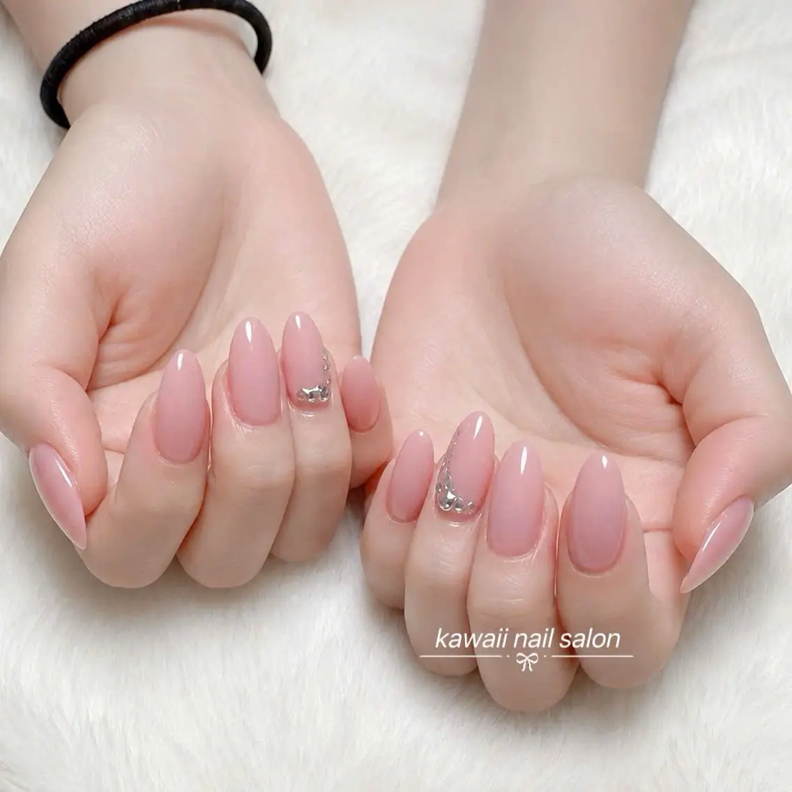 ネイル チークネイル ドット フレンチネイル 韓国ネイル レース Kawaii _Nailのネイルデザイン