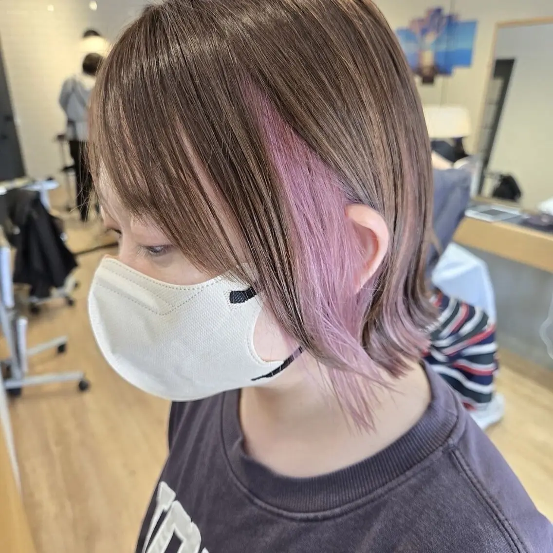 カラー ピンクカラー OAKplus＋ モデル募集中のヘアスタイル