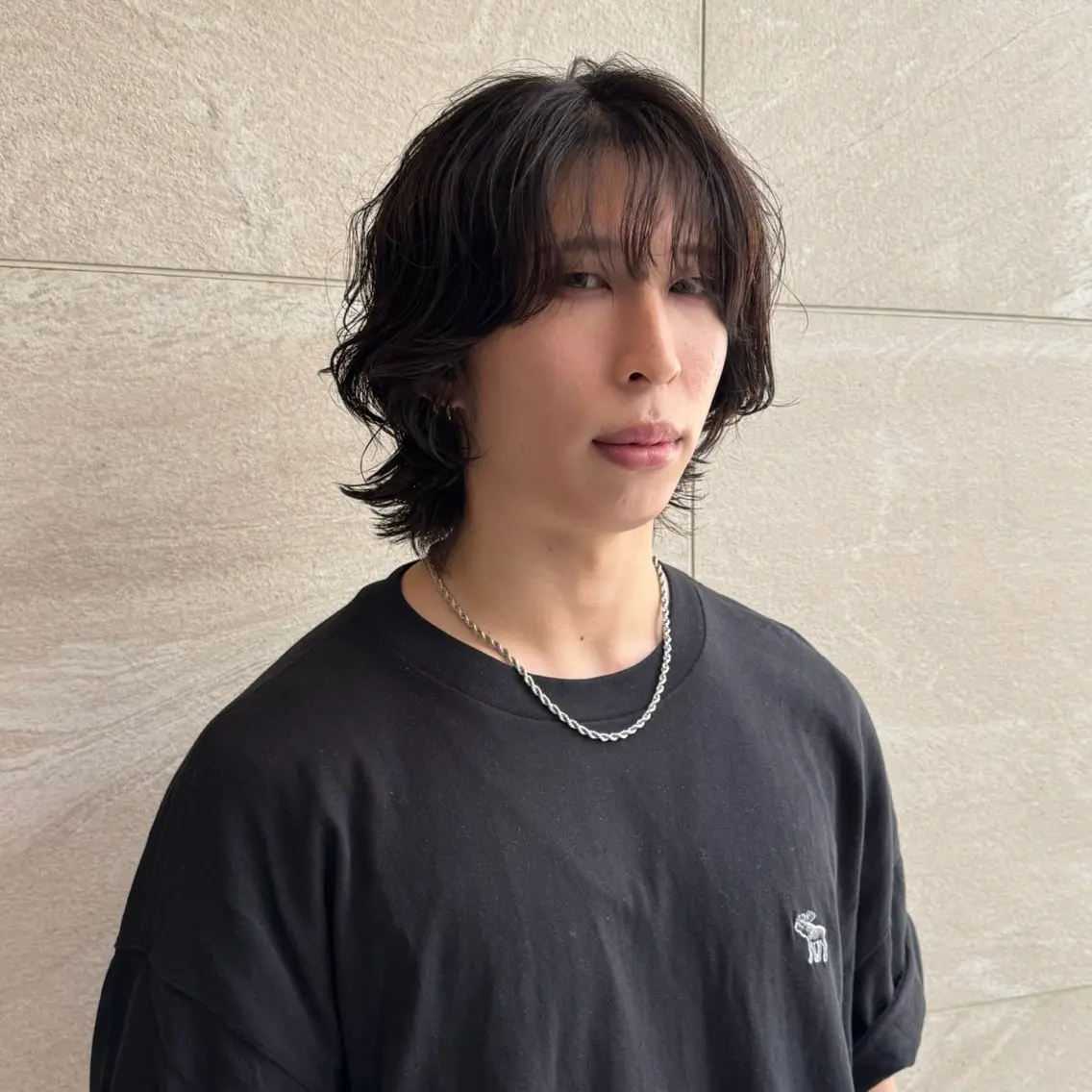 ミディアム パーマ ミディアムパーマ ウルフカット カット パーマ メンズミディアム☁️ ✨抜け感ヘア/下村迅のヘアスタイル
