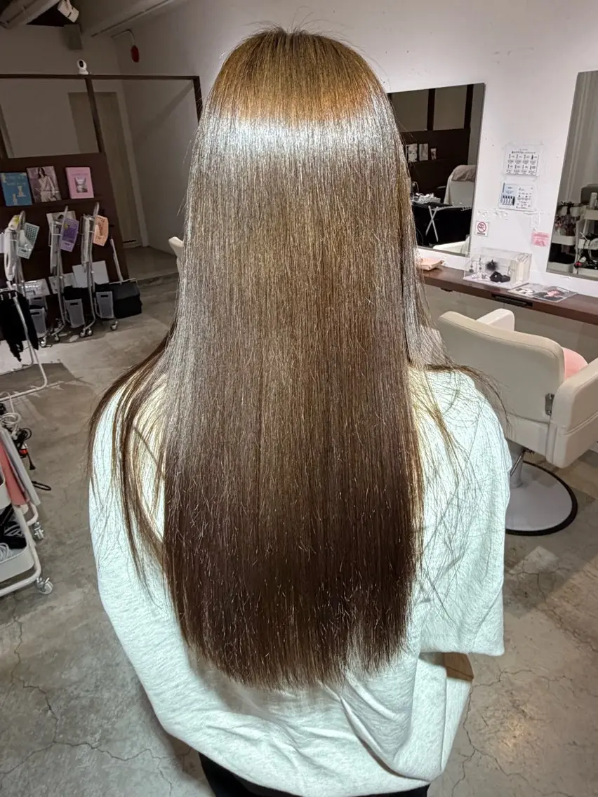 ロング 髪質改善 縮毛矯正 うる艶髪💛ྀི/ハ イトーン🌻/リンカのヘアスタイル