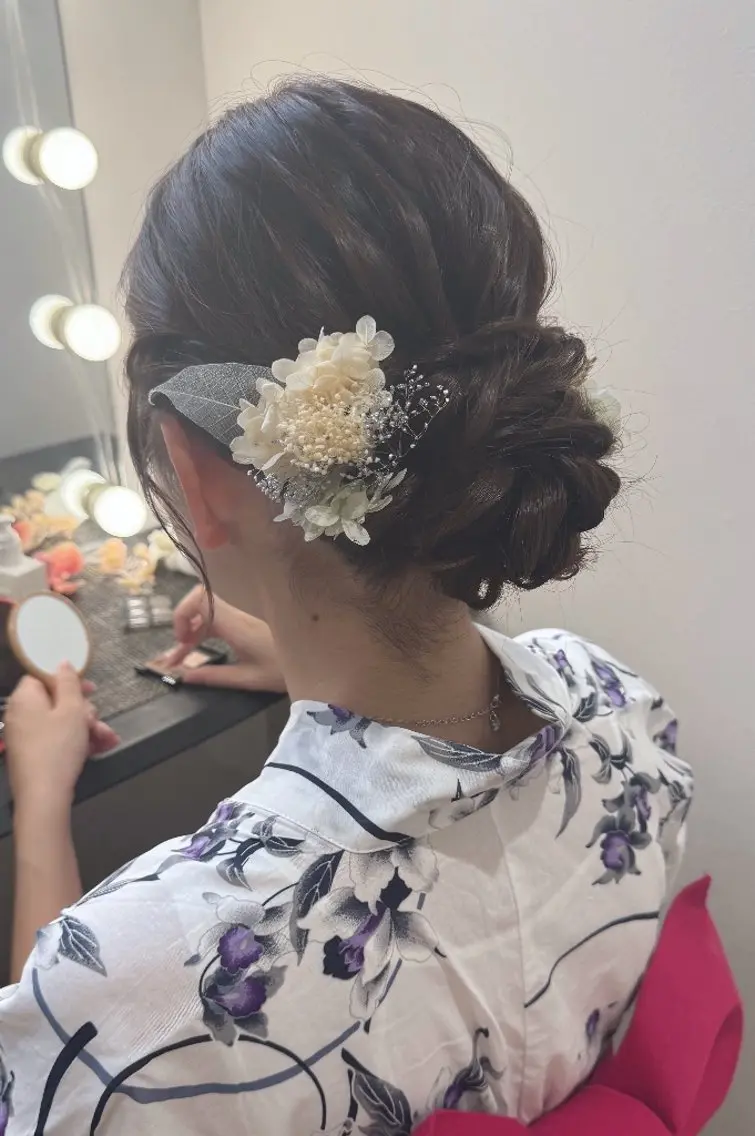浴衣着付け+ヘアセットの写真
