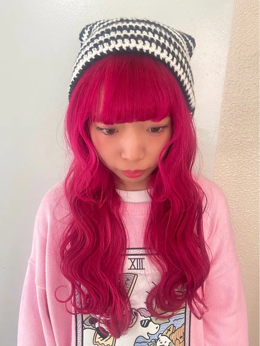 ロング カラー 岩谷/ブリーチ 🪽透明感カラーのヘアスタイル