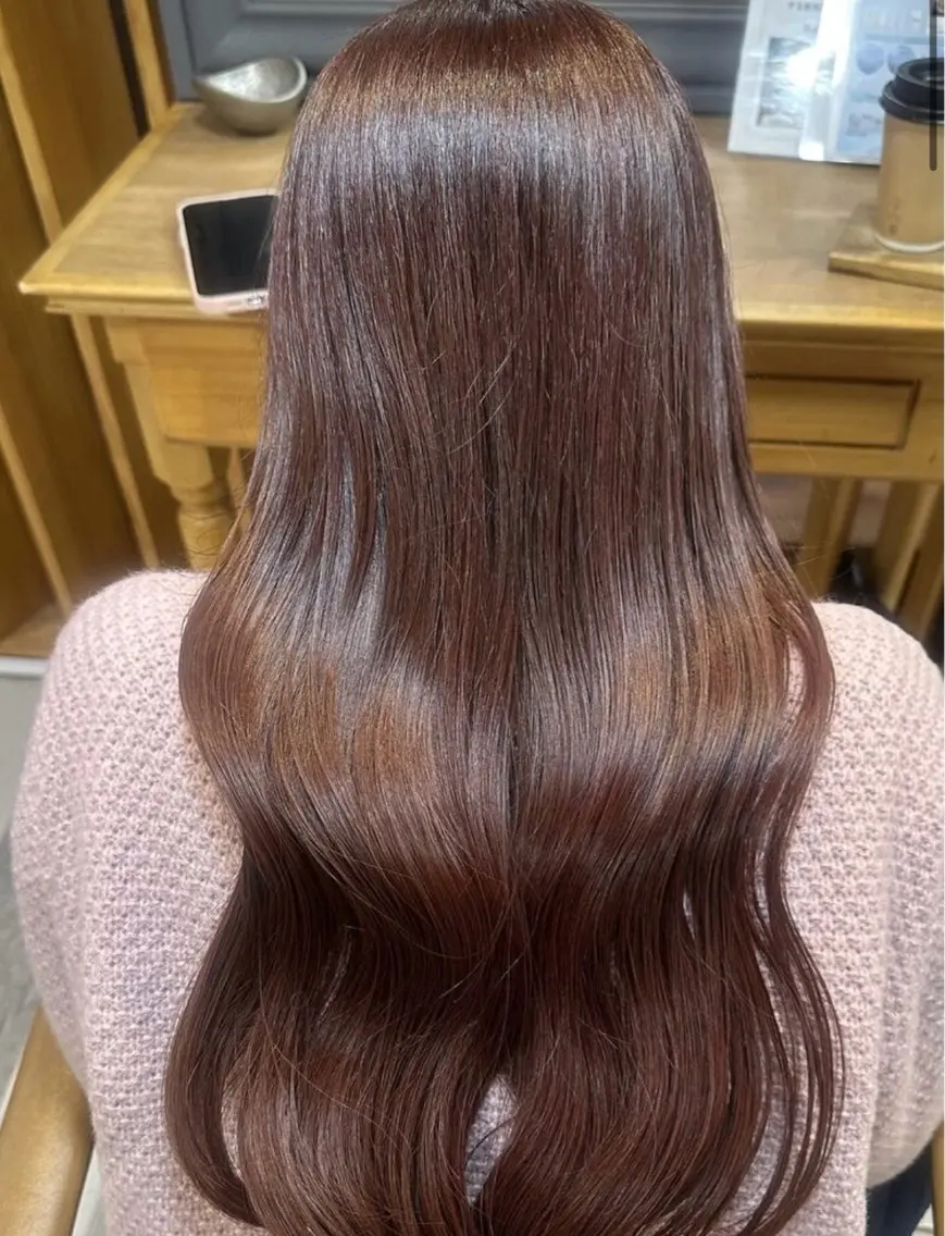 ロング カラー カシス 和田 直也のヘアスタイル