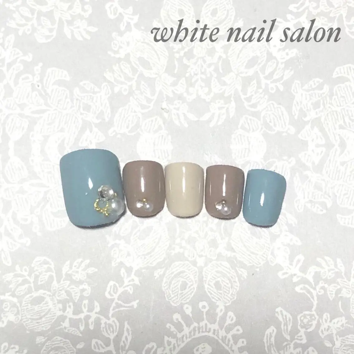ネイル アートネイル フットネイル フレンチネイル ジェルネイル ハードジェル フットネイル white nail salonのネイルデザイン