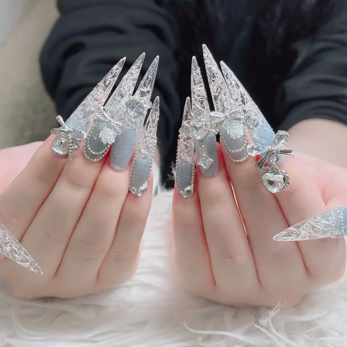 ネイル フットネイル フレンチネイル グラデーション 韓国ネイル ロングネイル ハンドネイル Hani Nail Salonのネイルデザイン