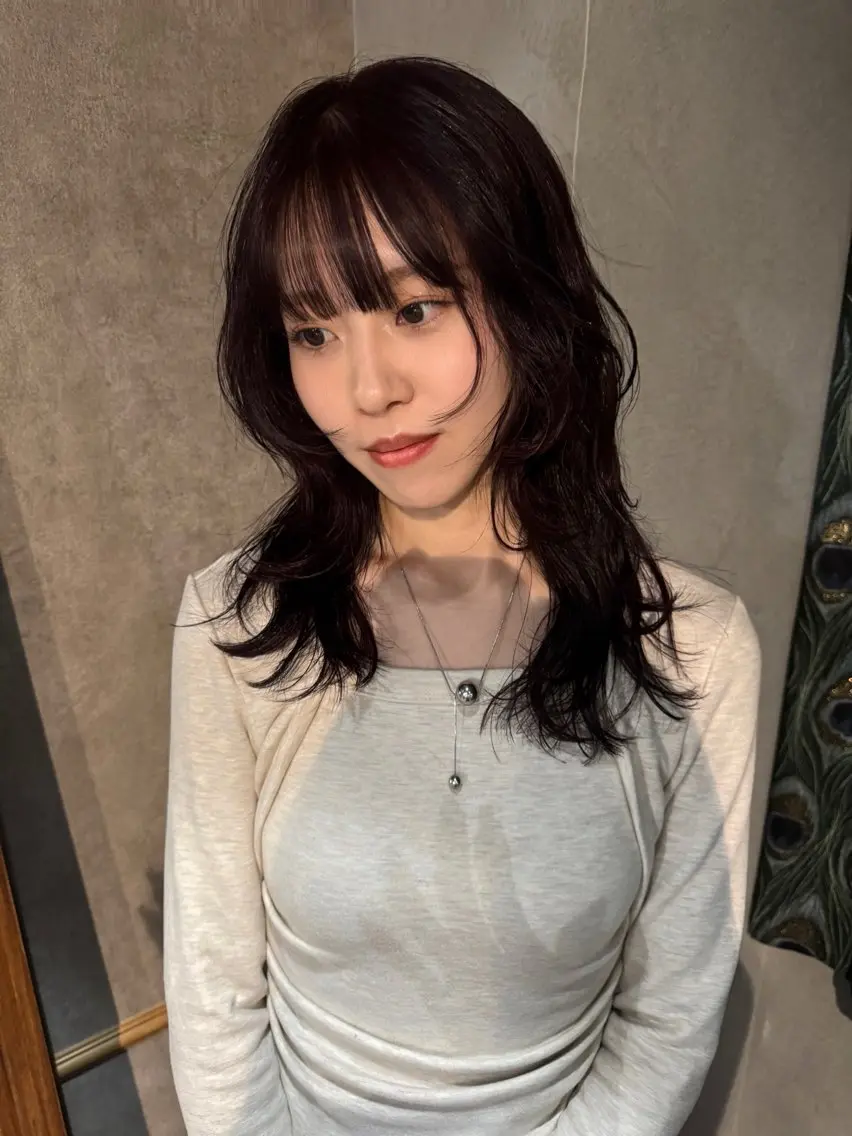 ミディアム カラー パーマ ヘアアレンジ メンズ カット ヘアカラー 心斎橋美容室 Junのヘアスタイル