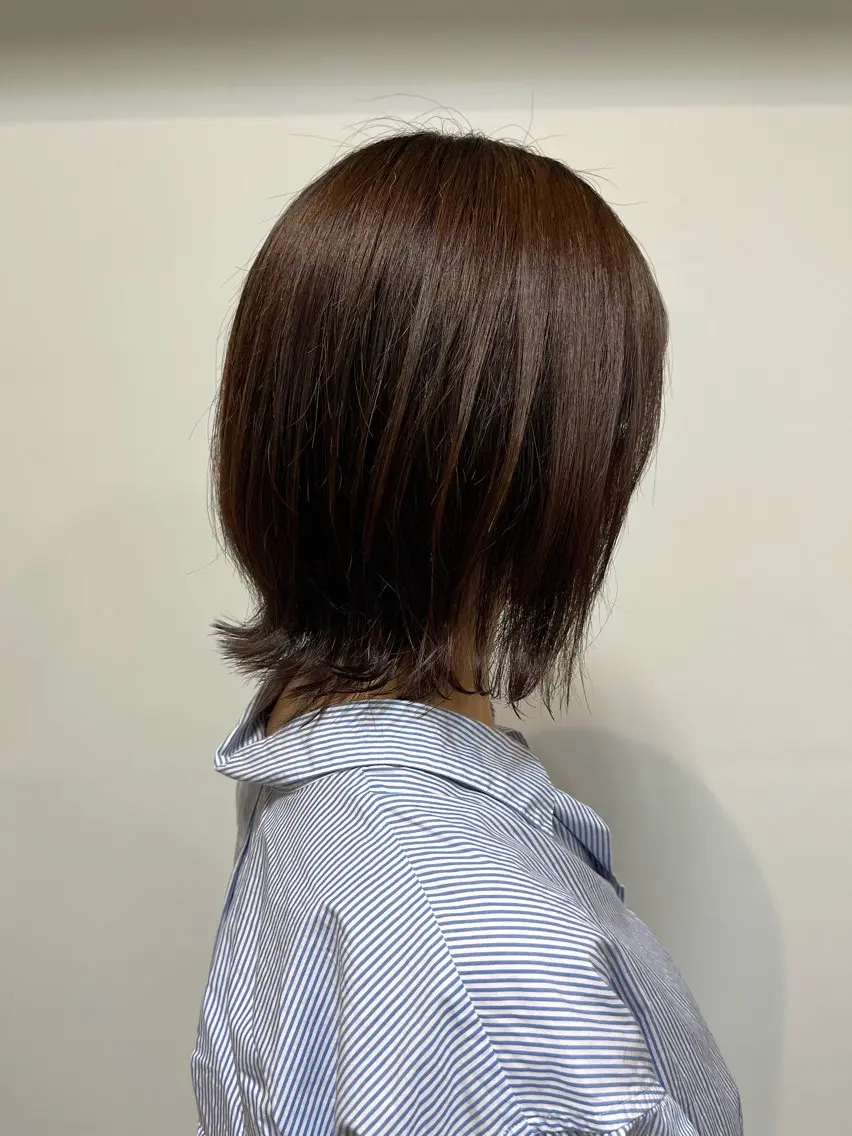 ミディアム ボブレイヤー ボブ レイヤーカット 柊 ルキのヘアスタイル