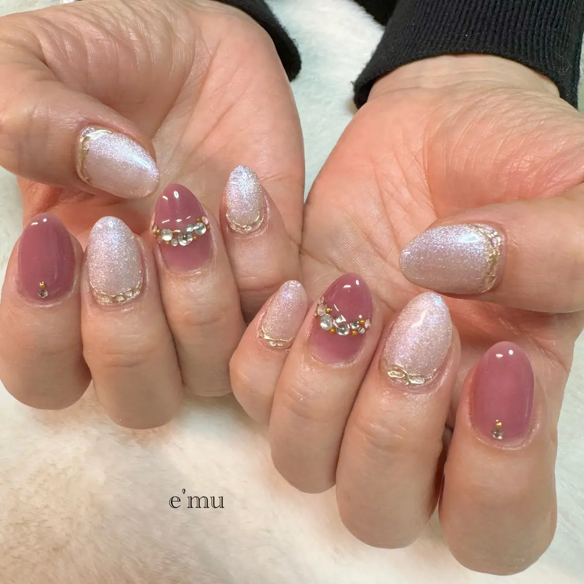 ネイル オフィスネイル ハンドネイル nail salon e'mu💐のネイルデザイン
