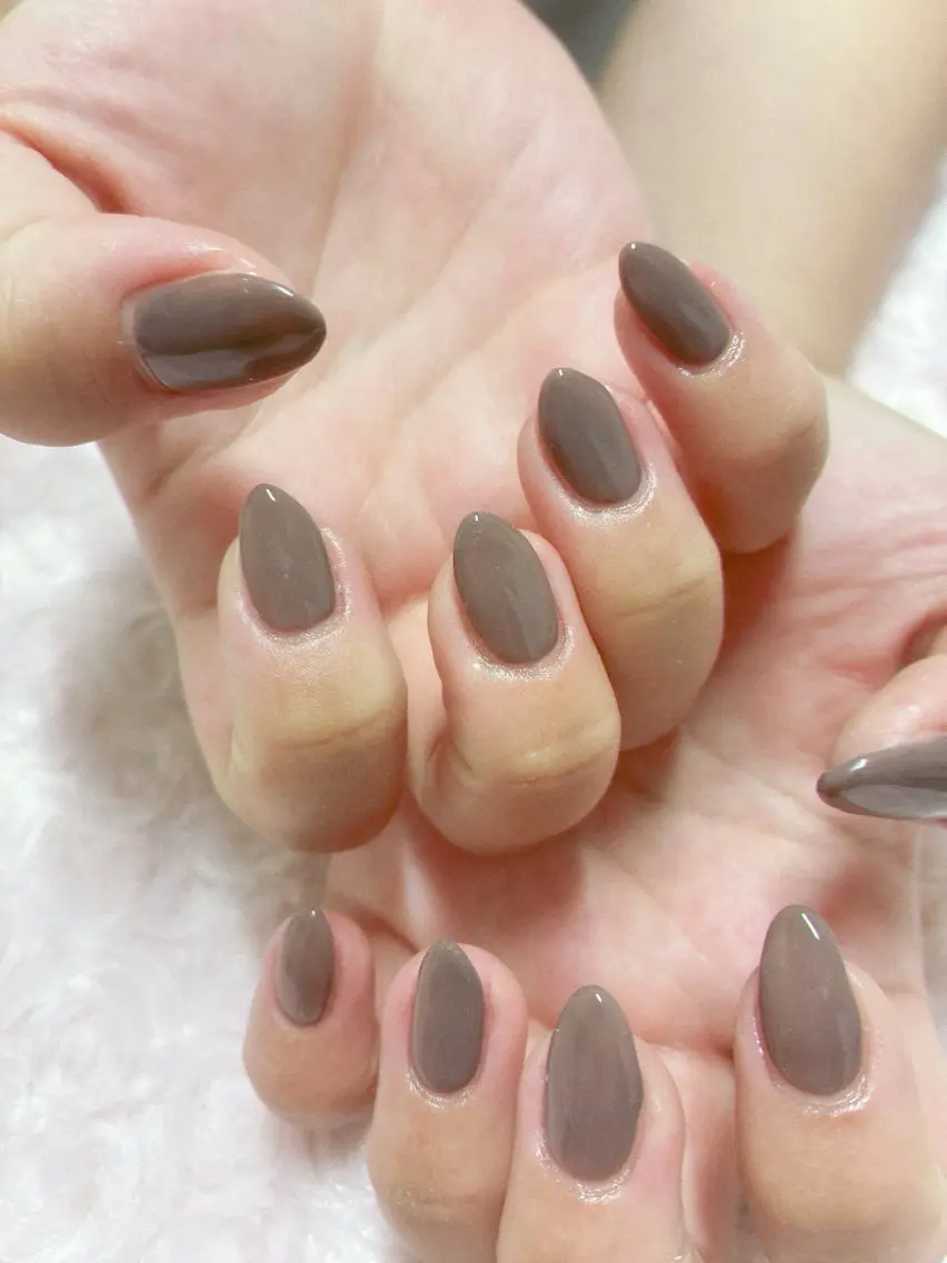 ネイル ジェルネイル ワンカラーネイル パラジェル ハンドネイル 前田 りかのネイルデザイン