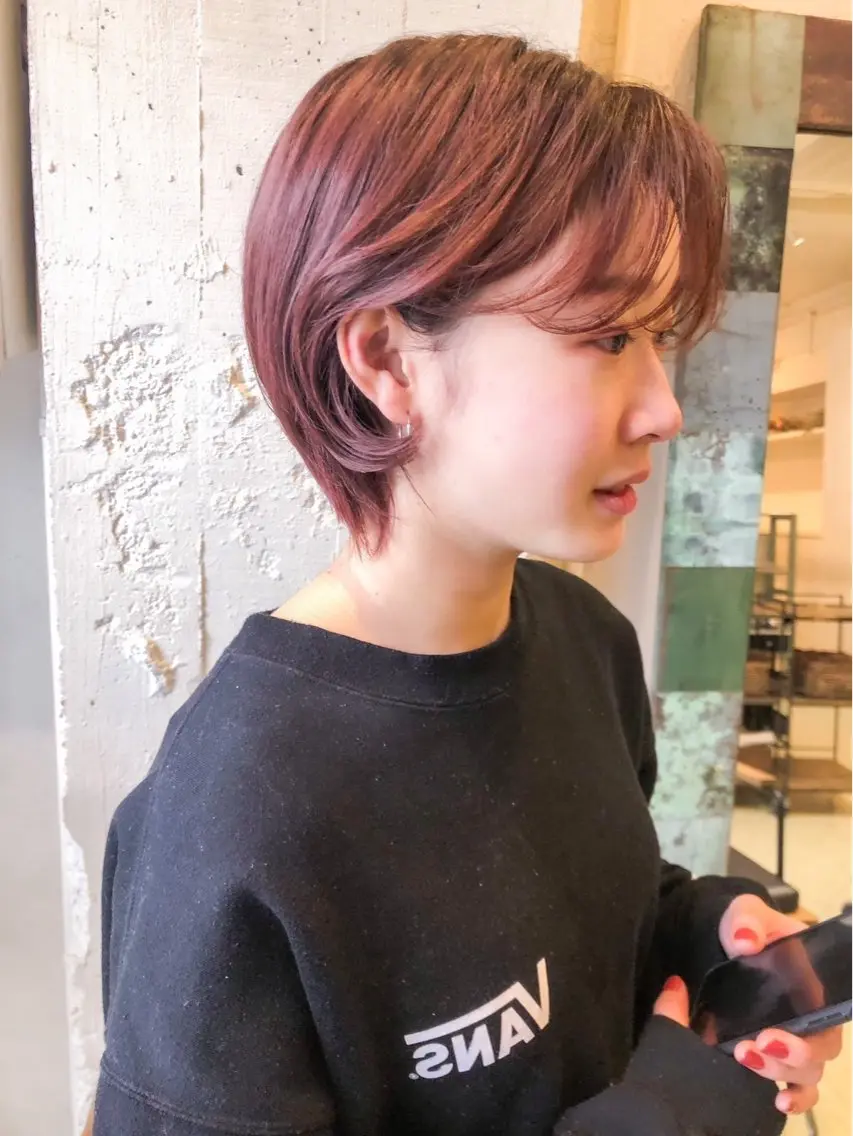ショート カラー ショートヘア 三浦 ふたばのヘアスタイル