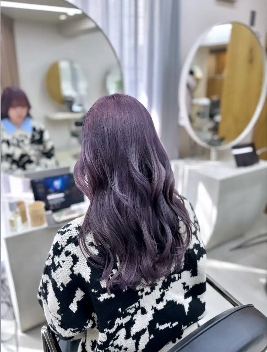 セミロング パープルカラー 韓国ヘア🇰🇷 髪質改善✨️-裕人-のヘアスタイル